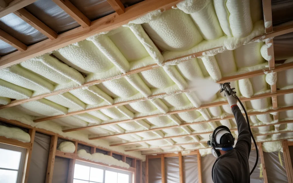 spray on insulation for rafters in garage spray on insulation for rafters in garage
